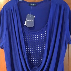 Sparkle cowl neck top by Lavish size XL